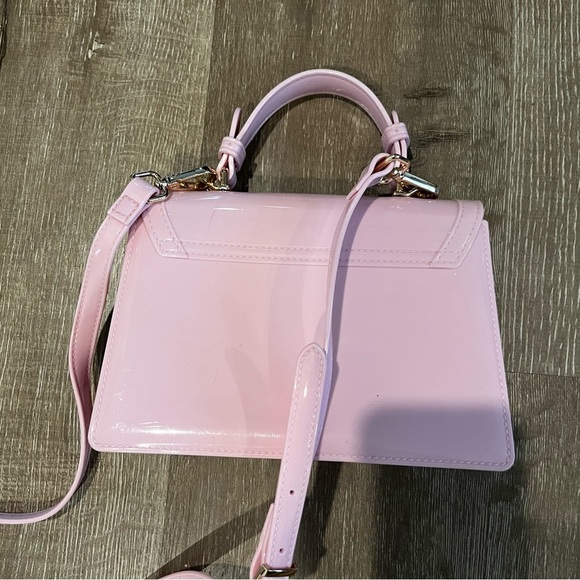 Deluxity Los Angeles Jelly Pink Handbag with Strap - Picture 7 of 8